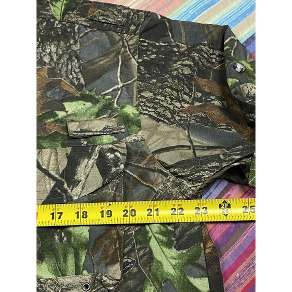 Remington Hunting Button Down Vented Shirt Realtree Green Hardwoods Camo Mens M - Picture 6 of 7